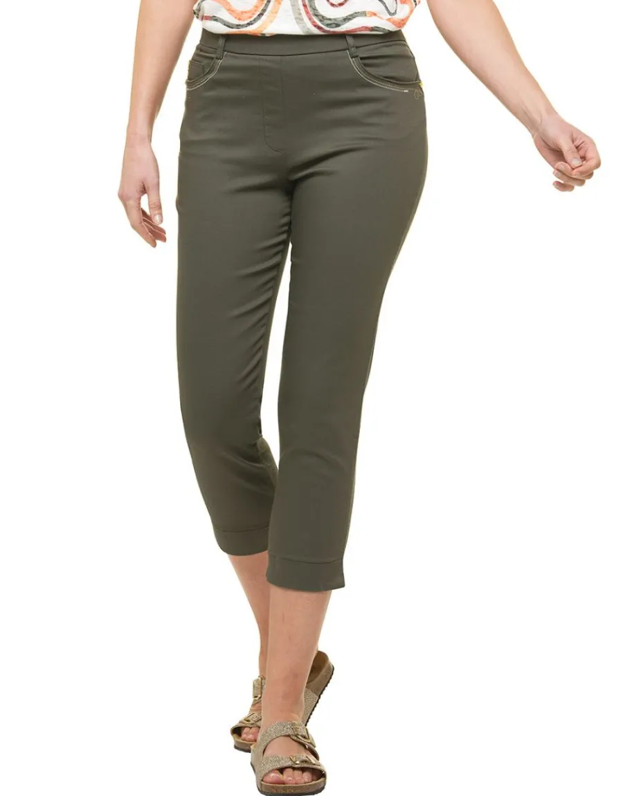 Christine Laure Pantacourts*Pantacourt vert kaki