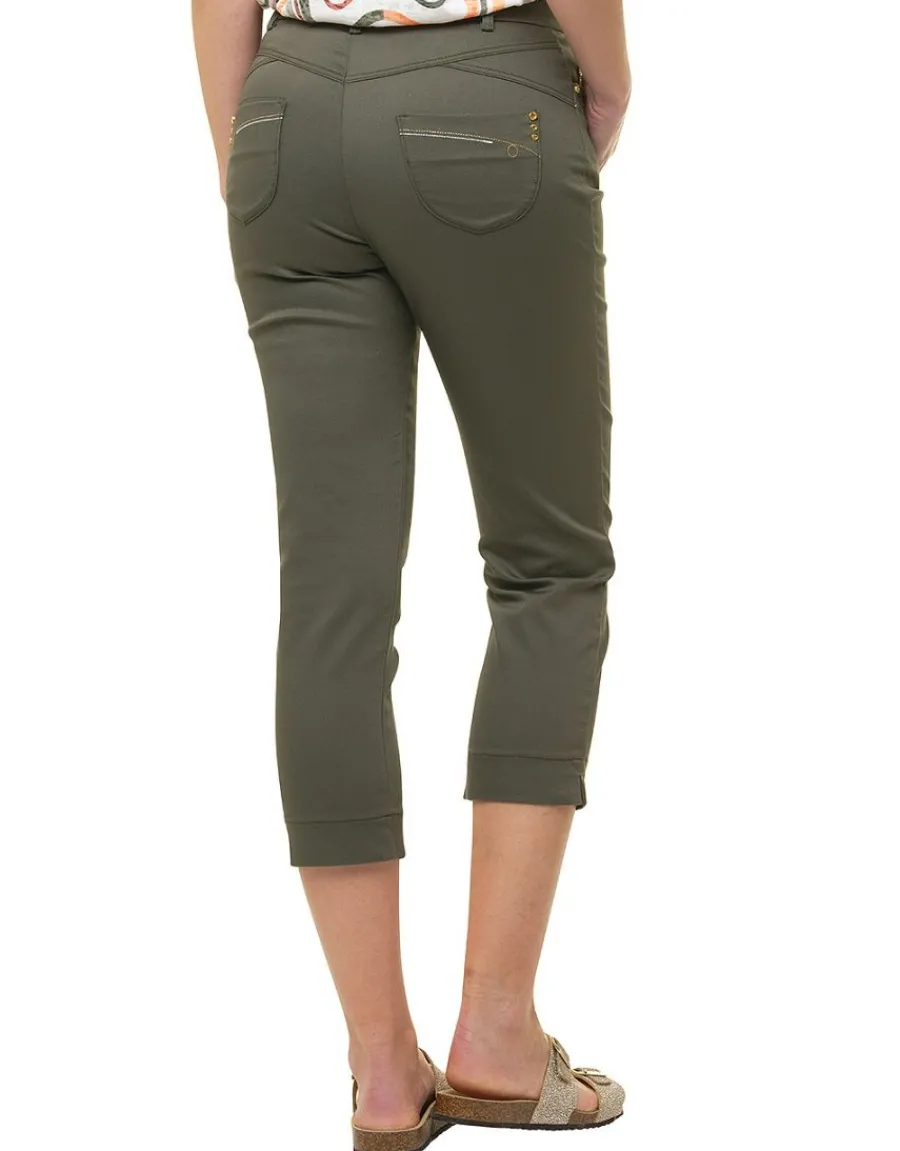 Christine Laure Pantacourts*Pantacourt vert kaki