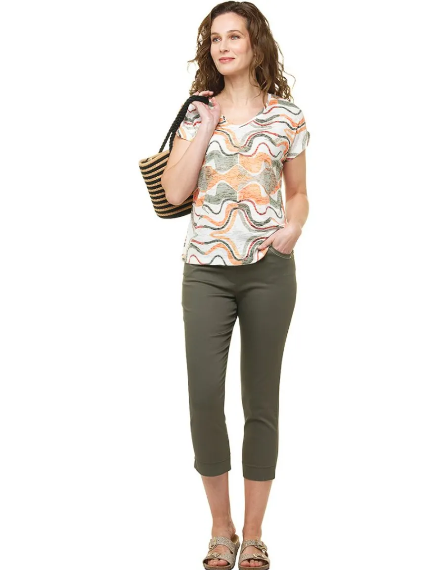 Christine Laure Pantacourts*Pantacourt vert kaki