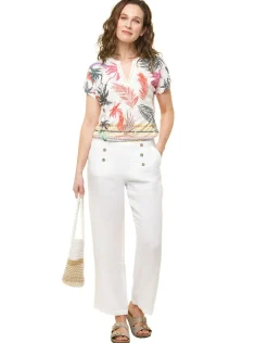 Christine Laure Larges|Pantalons*Pantalon 100% lin blanc