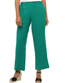 Christine Laure Larges|Pantalons*Pantalon 100% lin vert