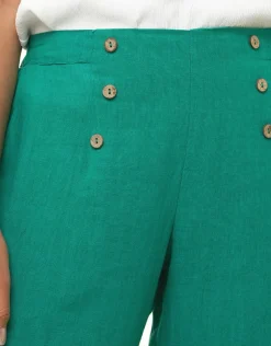 Christine Laure Larges|Pantalons*Pantalon 100% lin vert