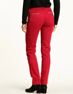 Christine Laure Ajustés|Pantalons*Pantalon 5 poches rouge