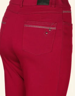 Christine Laure Ajustés|Pantalons*Pantalon 5 poches rouge