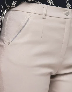 Christine Laure Ajustés|Pantalons*Pantalon beige imprimé