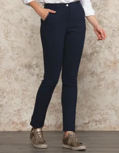 Christine Laure Ajustés|Pantalons*Pantalon bleu fantaisie