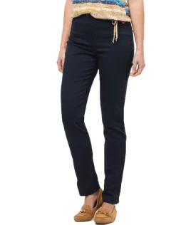 Christine Laure Ajustés|Slims*Pantalon bleu slim coton