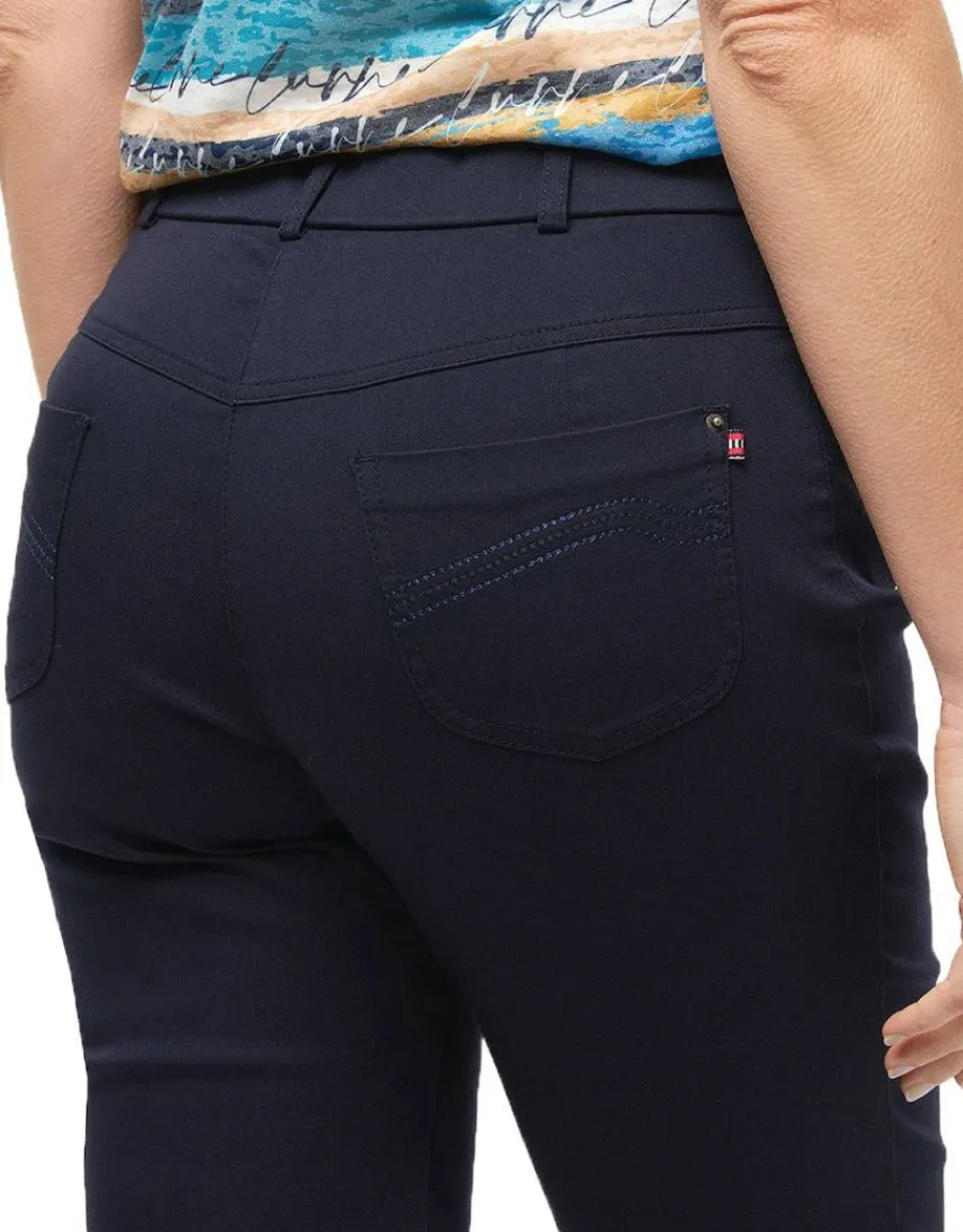 Christine Laure Ajustés|Slims*Pantalon bleu slim coton