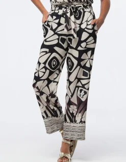 Christine Laure Pantalons*Pantalon chic beige motif