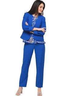 Christine Laure Droits|Pantalons*Pantalon chic bleu roi