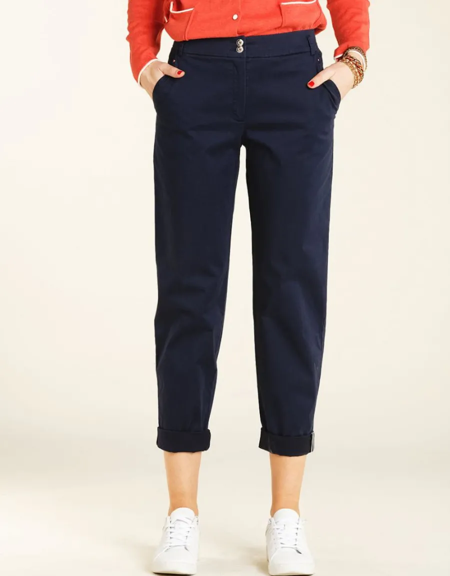 Christine Laure Droits|Pantalons*Pantalon chino marine