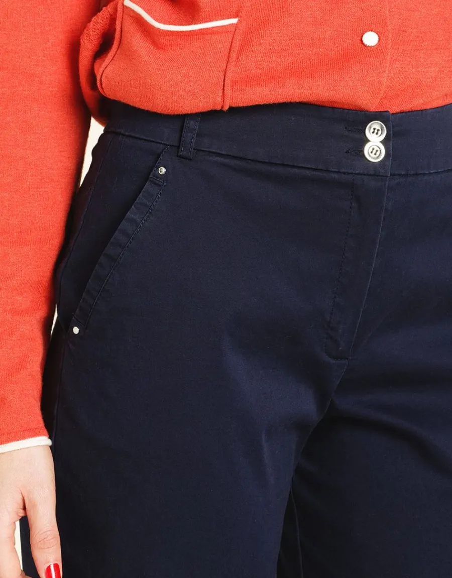 Christine Laure Droits|Pantalons*Pantalon chino marine