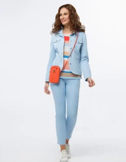 Christine Laure Ajustés|Pantalons*Pantalon coton bleu ciel