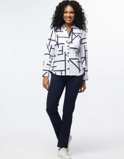 Christine Laure Ajustés|Pantalons*Pantalon coton marine