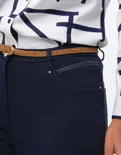 Christine Laure Ajustés|Pantalons*Pantalon coton marine