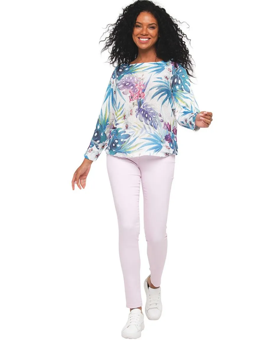 Christine Laure Slims|Pantalons*Pantalon coton rose clair