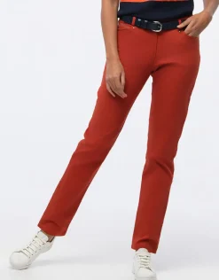 Christine Laure Ajustés|Pantalons*Pantalon coton terracotta