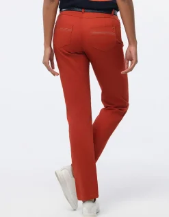 Christine Laure Ajustés|Pantalons*Pantalon coton terracotta
