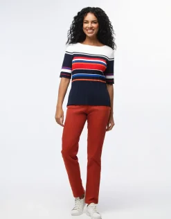 Christine Laure Ajustés|Pantalons*Pantalon coton terracotta