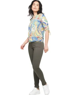 Christine Laure Slims|Pantalons*Pantalon coton vert kaki