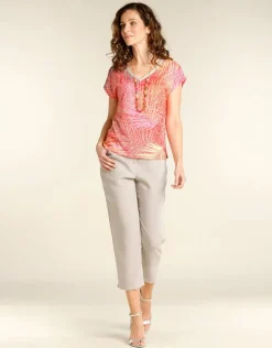 Christine Laure Droits|Pantalons*Pantalon droit 7/8e beige