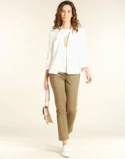 Christine Laure Ajustés|Pantalons*Pantalon 7/8e beige taupe