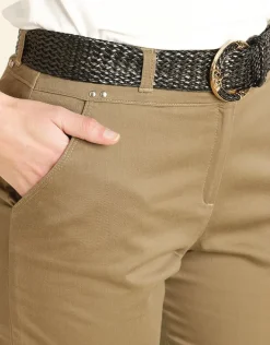 Christine Laure Ajustés|Pantalons*Pantalon 7/8e beige taupe