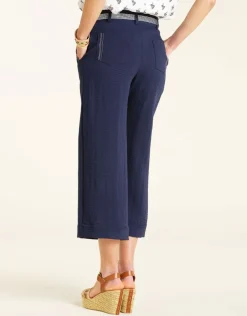 Christine Laure Larges|Pantalons*Pantalon 7/8e bleu marine