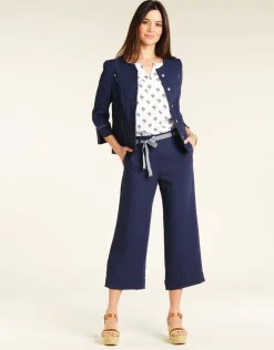 Christine Laure Larges|Pantalons*Pantalon 7/8e bleu marine