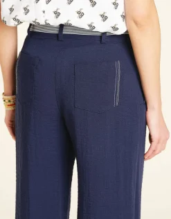 Christine Laure Larges|Pantalons*Pantalon 7/8e bleu marine