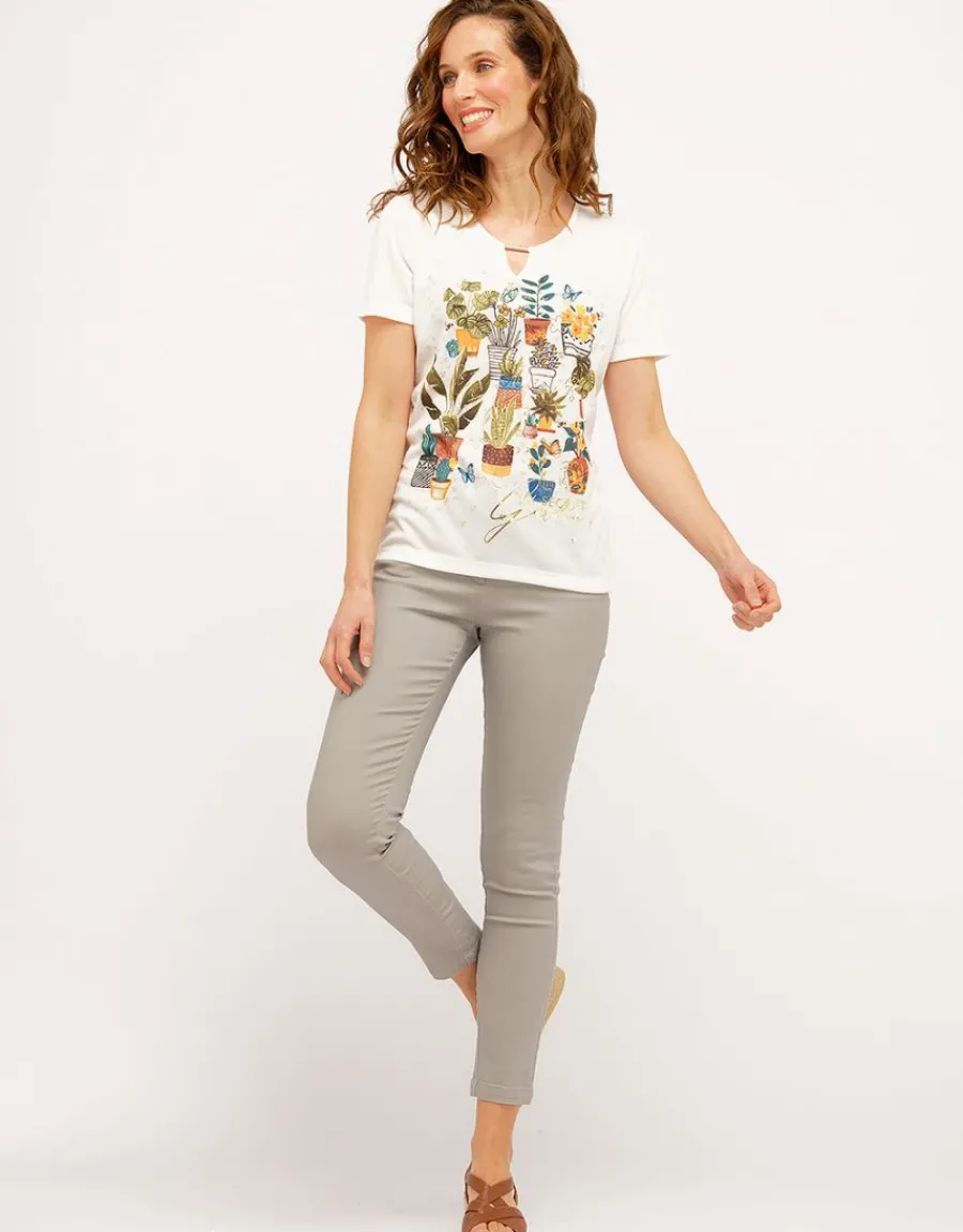 Christine Laure Slims|Pantalons*Pantalon 7/8e gris