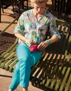 Christine Laure Ajustés|Pantalons*Pantalon 7/8e vert menthe