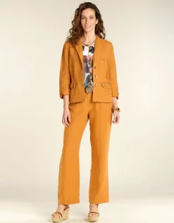 Christine Laure Larges|Pantalons*Pantalon en lin ocre