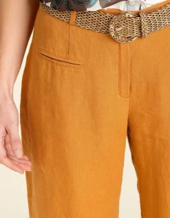 Christine Laure Larges|Pantalons*Pantalon en lin ocre