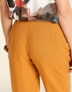 Christine Laure Larges|Pantalons*Pantalon en lin ocre