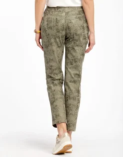 Christine Laure Droits|Slims*Pantalon kaki imprimé