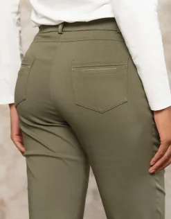 Christine Laure Ajustés|Pantalons*Pantalon kaki 7/8ème