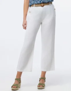 Christine Laure Larges|Pantalons*Pantalon lin blanc 7/8ème