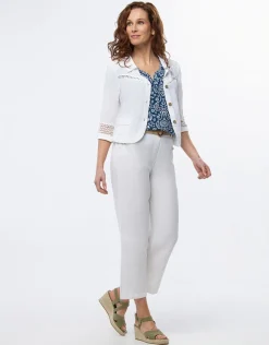 Christine Laure Larges|Pantalons*Pantalon lin blanc 7/8ème