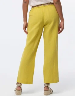 Christine Laure Larges|Pantalons*Pantalon lin vert 7/8ème