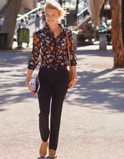 Christine Laure Droits|Pantalons*Pantalon marine city chic