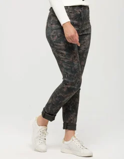 Christine Laure Ajustés|Pantalons*Pantalon marron motifs