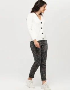 Christine Laure Ajustés|Pantalons*Pantalon marron motifs