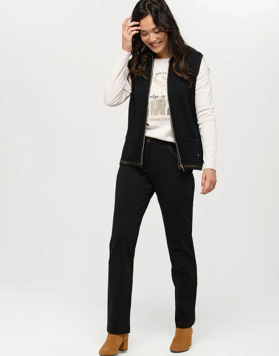 Christine Laure Larges|Pantalons*Pantalon milano noir