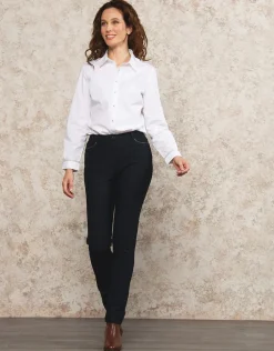 Christine Laure Ajustés|Pantalons*Pantalon Milano Noir bleu