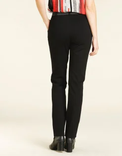 Christine Laure Ajustés|Pantalons*Pantalon noir chevrons