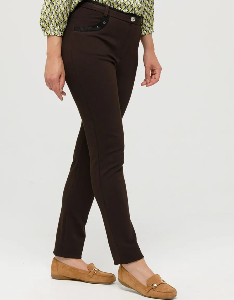 Christine Laure Slims|Pantalons*Pantalon slim marron