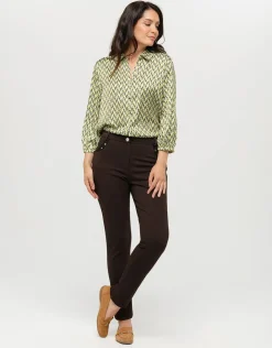 Christine Laure Slims|Pantalons*Pantalon slim marron