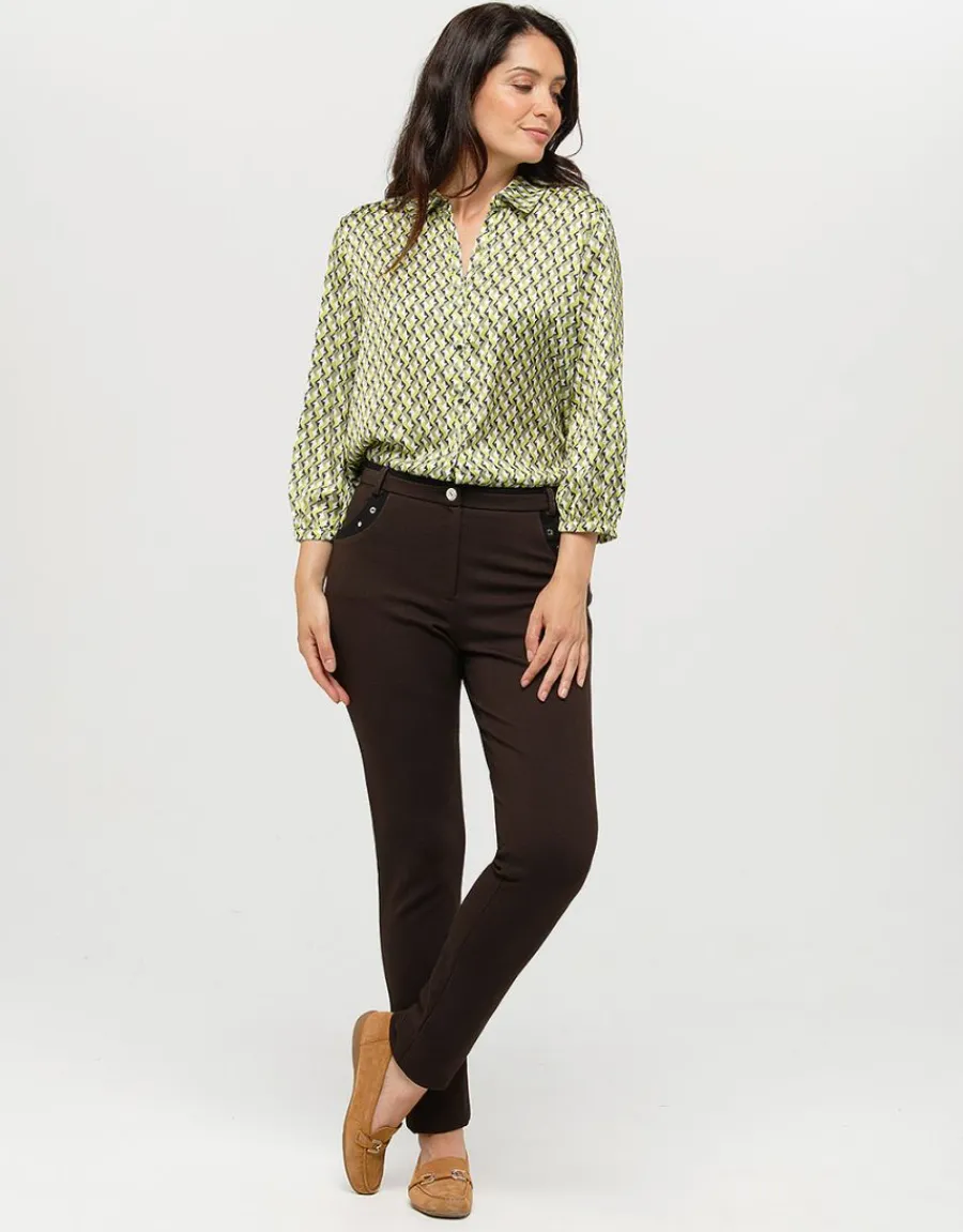 Christine Laure Slims|Pantalons*Pantalon slim marron