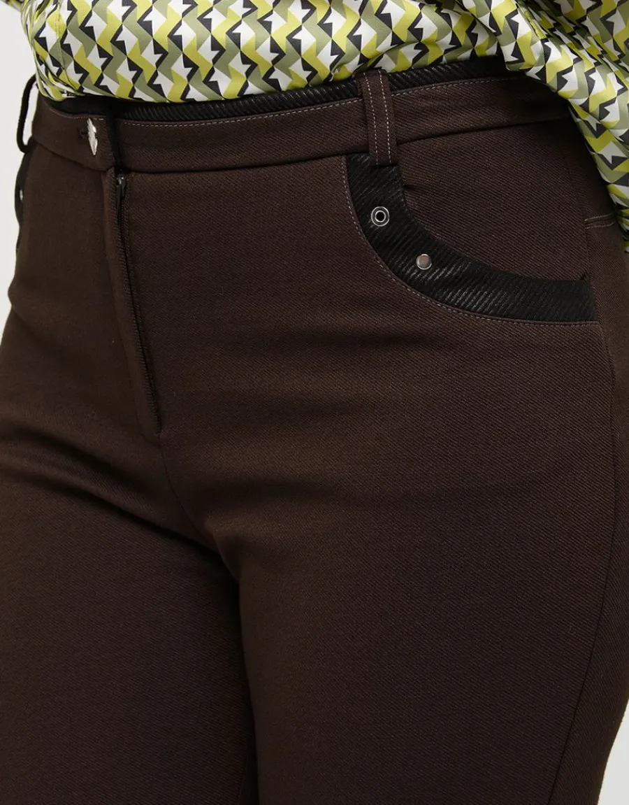 Christine Laure Slims|Pantalons*Pantalon slim marron